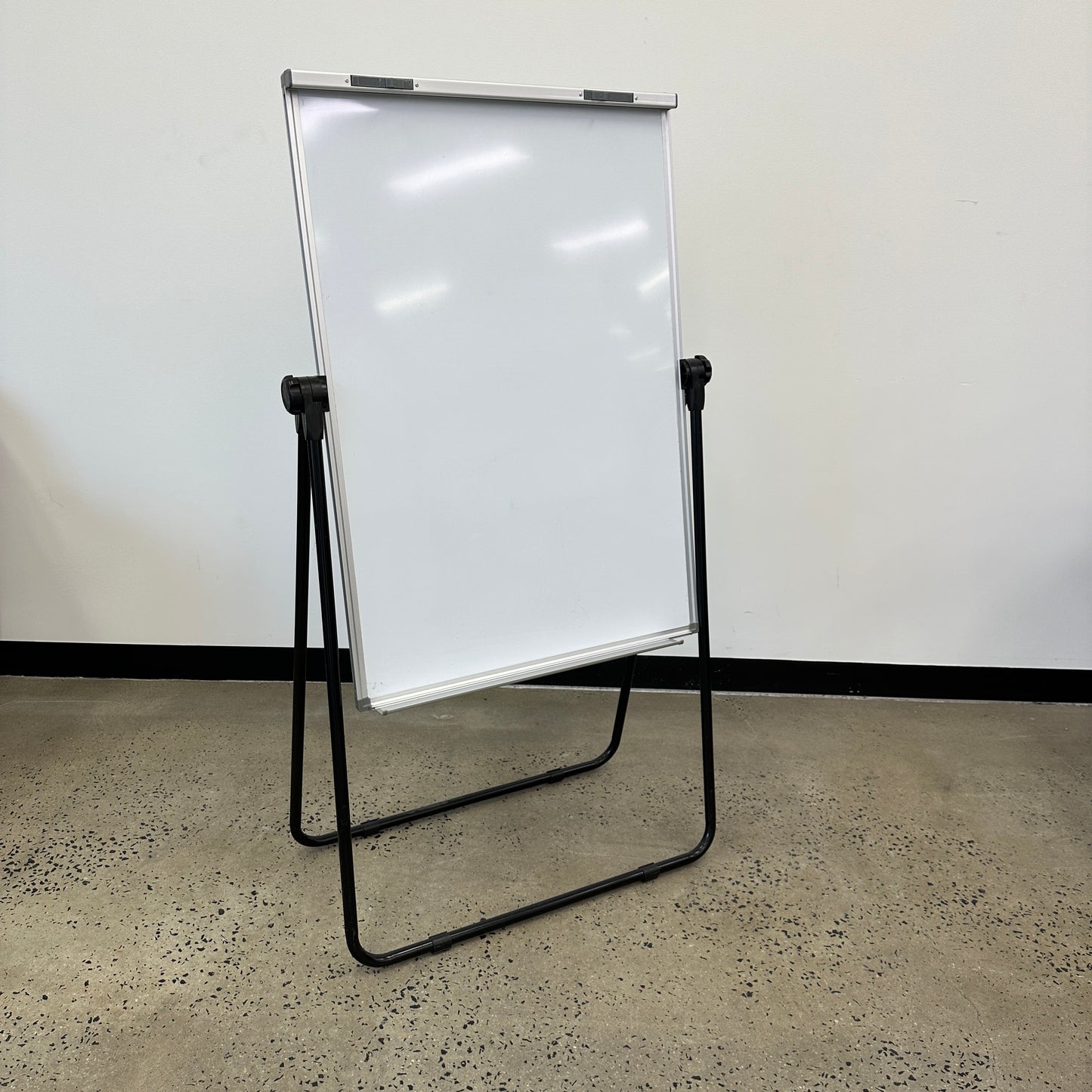 Portable Whiteboard on Black Stand