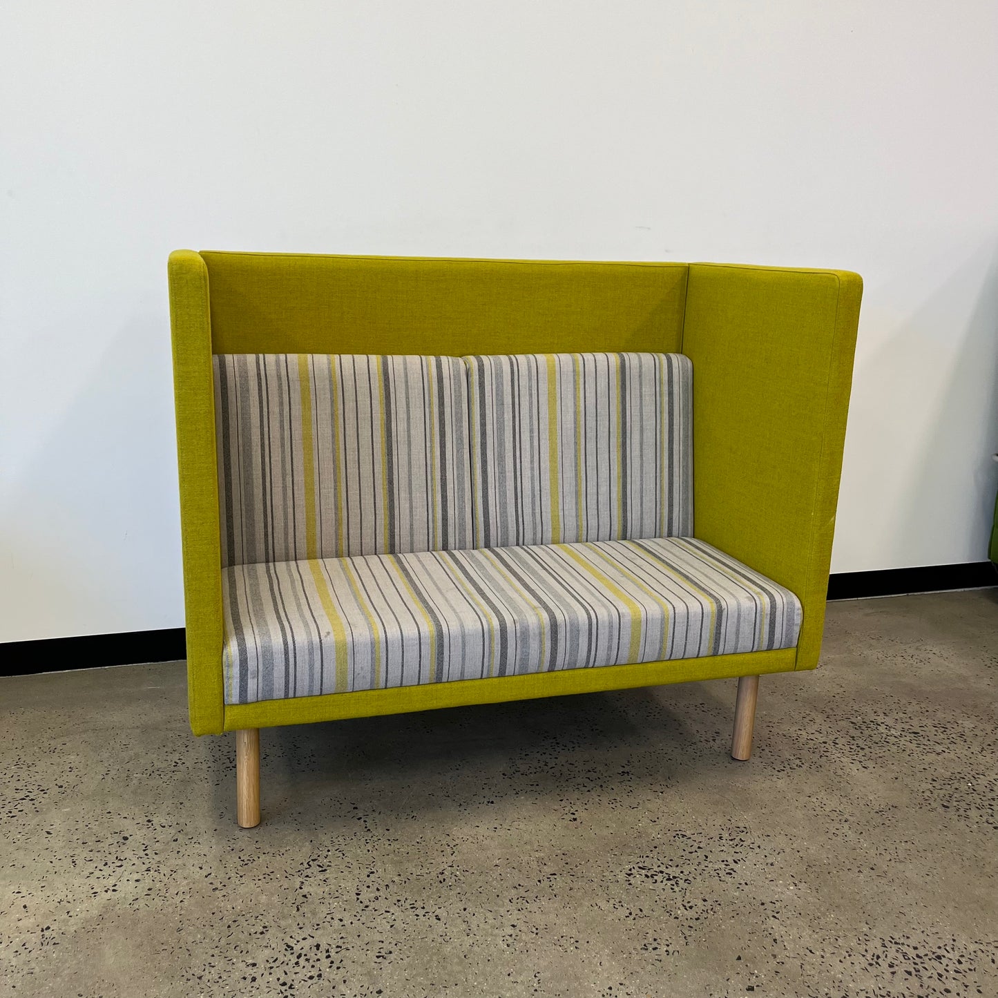 High Back 2 Seater Lounge Booth Yellow