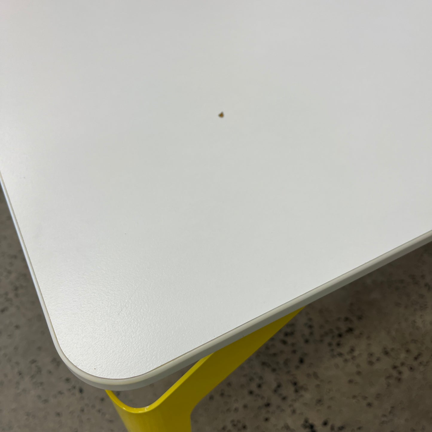 Square Table with Metal Yellow Legs