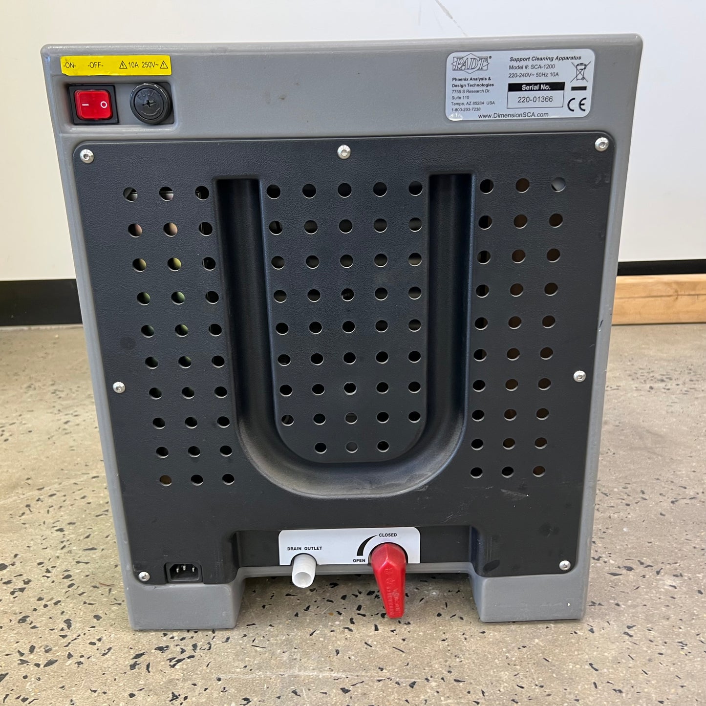 3D Printer support cleaning apparatus PADT SCA 1200