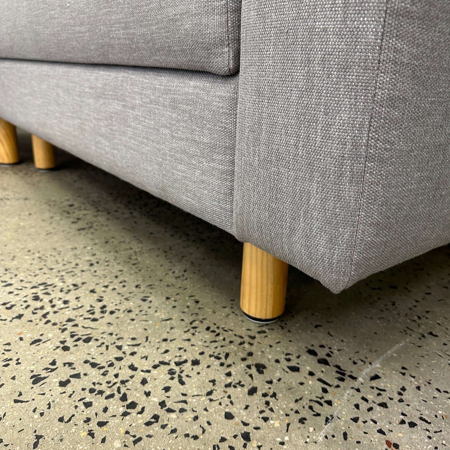 Three Part Modular Corner Couch Light Grey