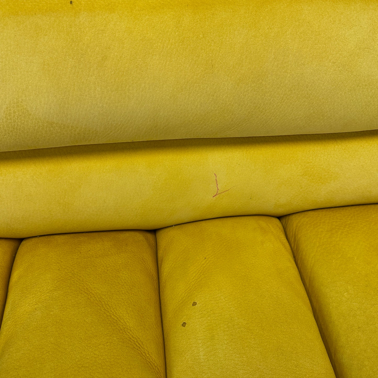 Baxter Tactile Yellow Leather Sofa