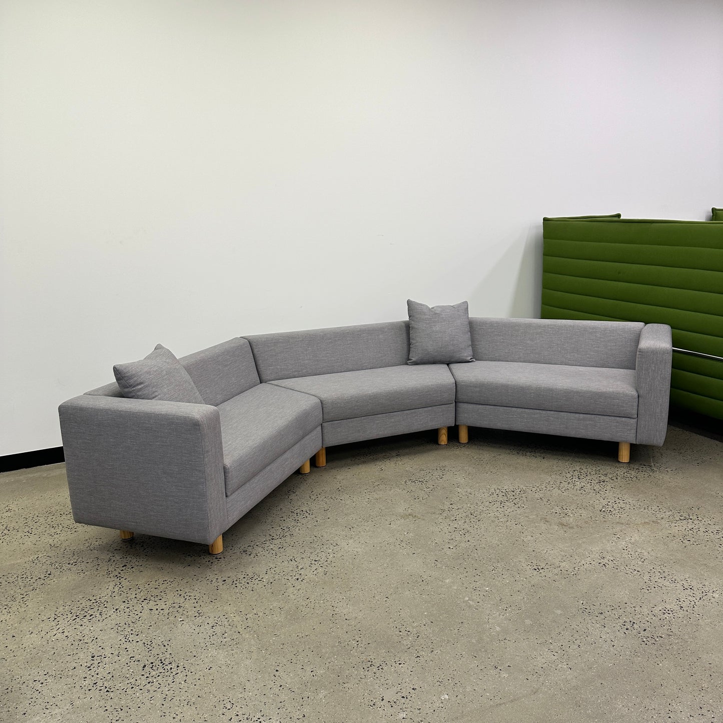Three Part Modular Corner Couch Light Grey