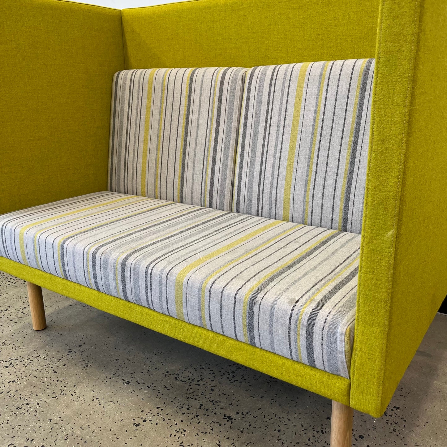 High Back 2 Seater Lounge Booth Yellow