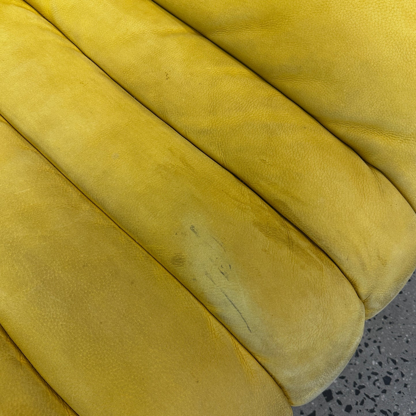 Baxter Tactile Yellow Leather Sofa