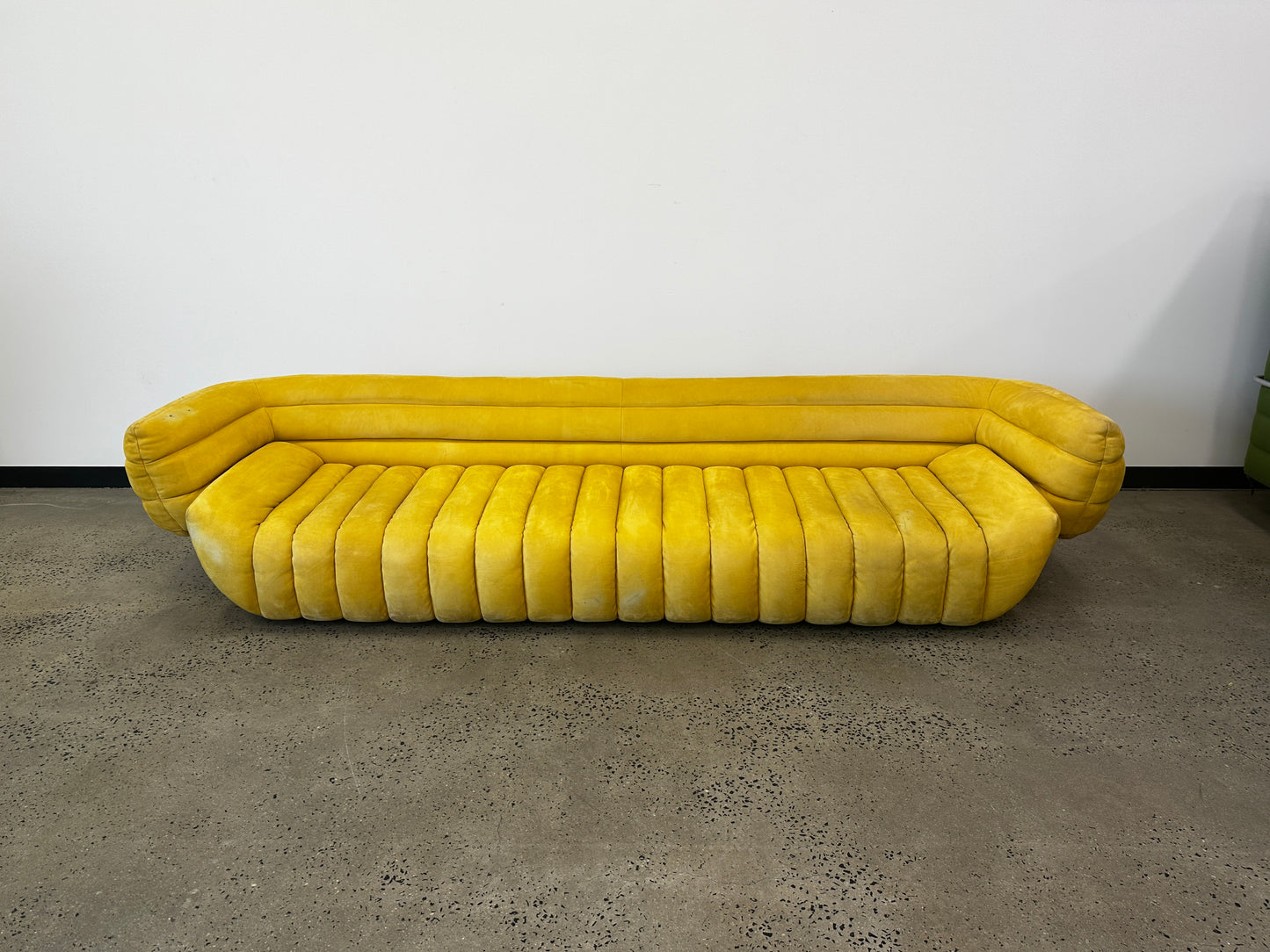 Baxter Tactile Yellow Leather Sofa