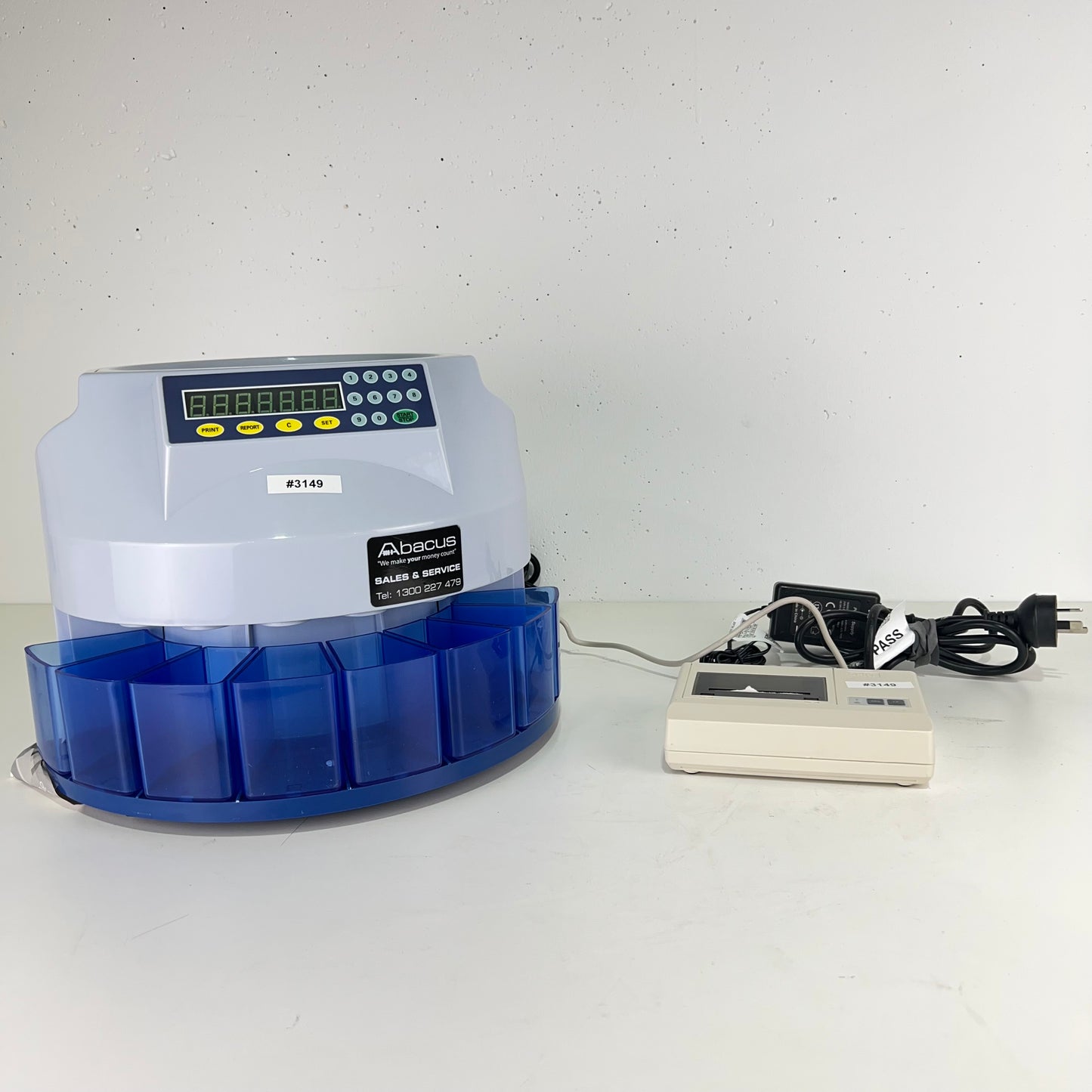 Abacus Speed-Sort Coin Sorter-Counter with Printer