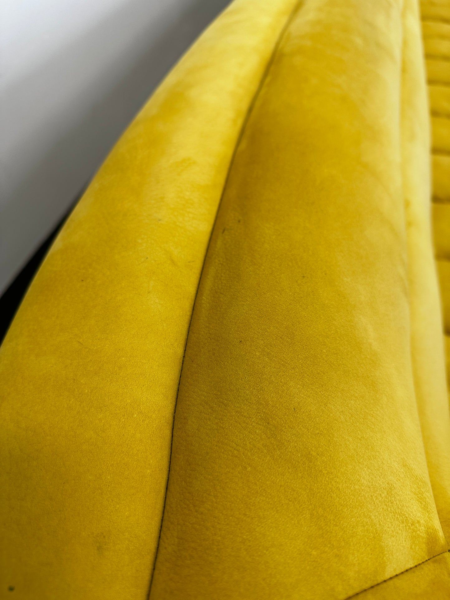Baxter Tactile Yellow Leather Sofa