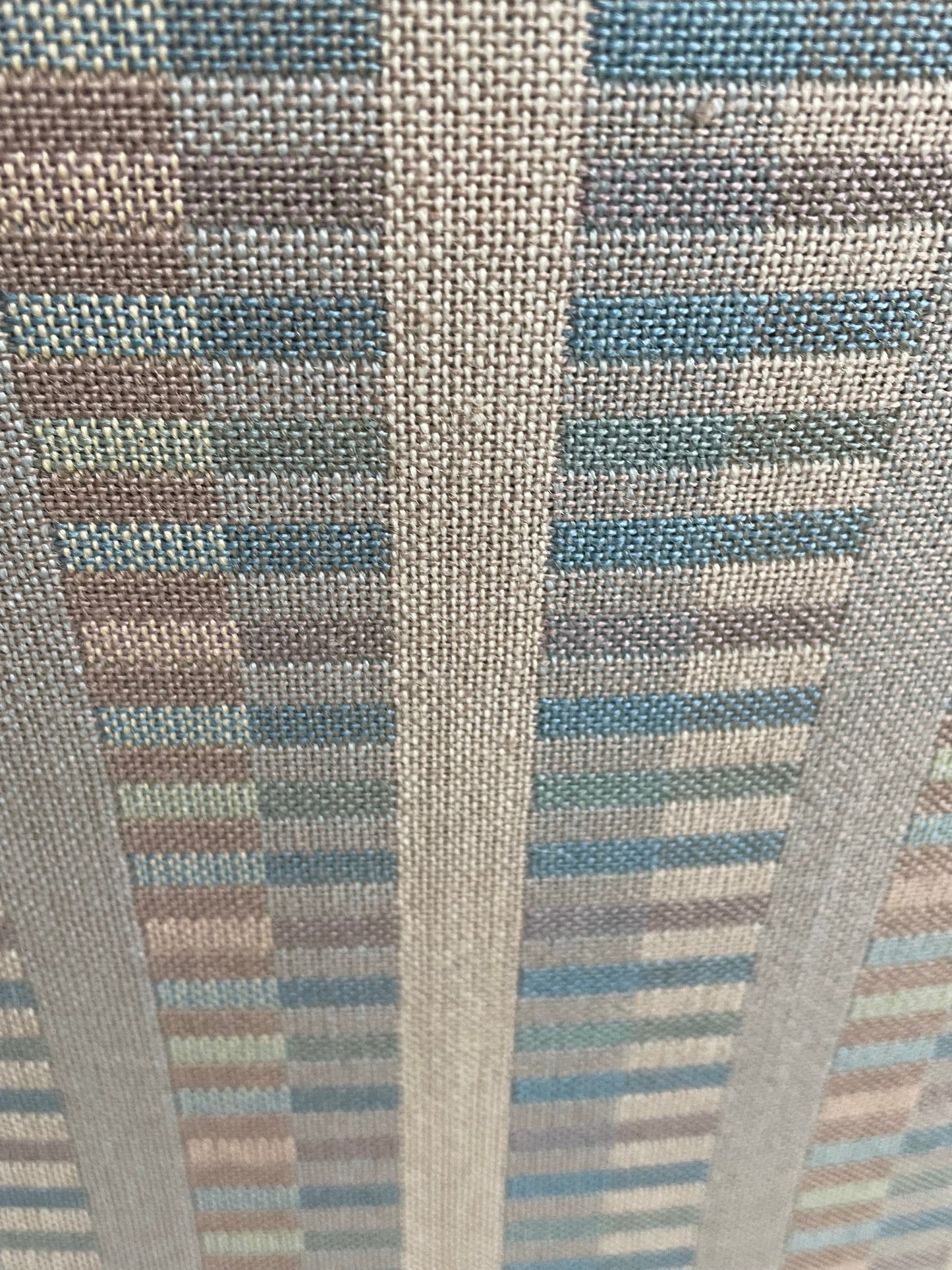 Vintage Waiting Chair with Pastel Pattern on Chrome Legs