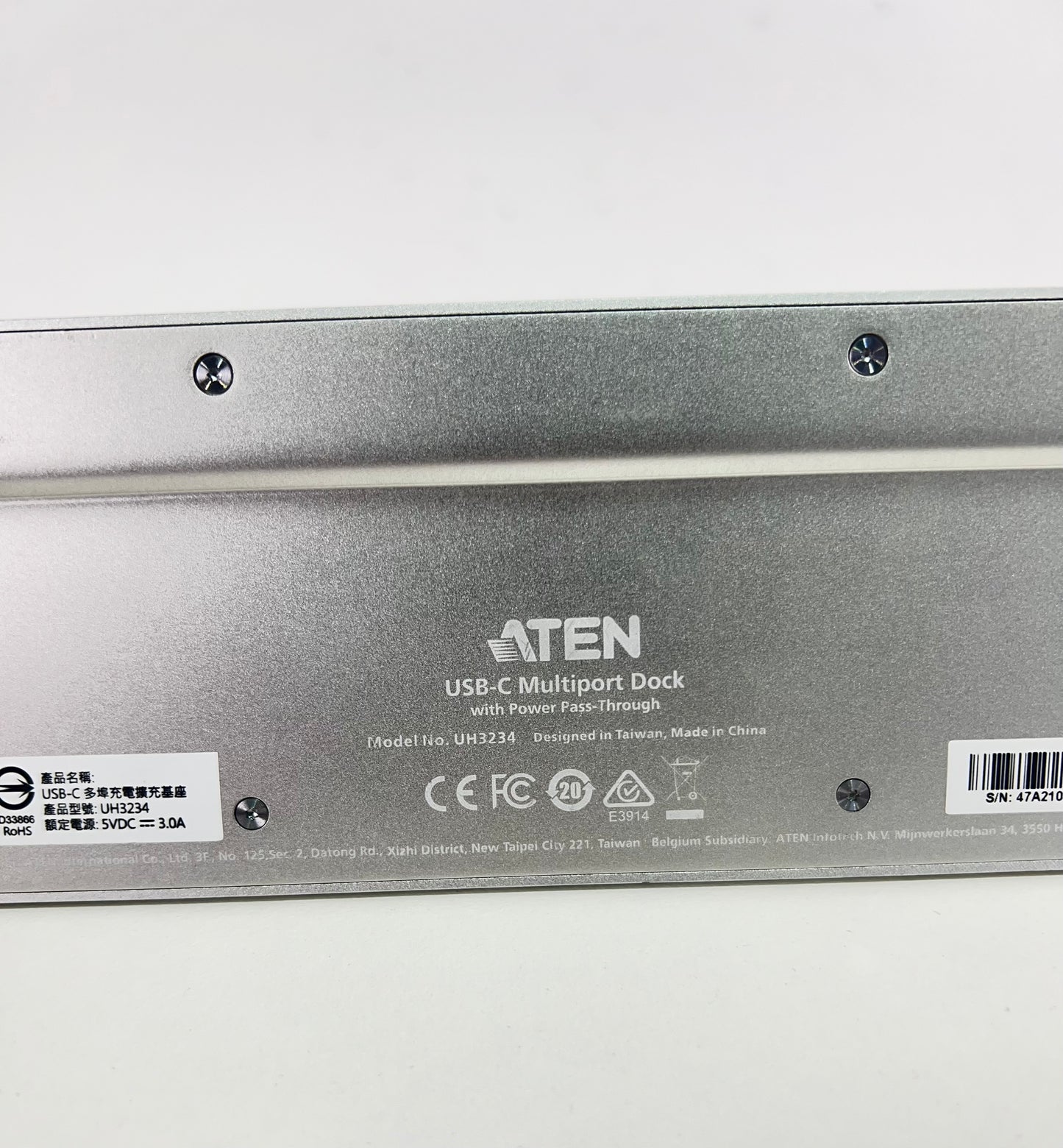 Aten USB-C Multiport Dock with Power Pass-Through UH3234