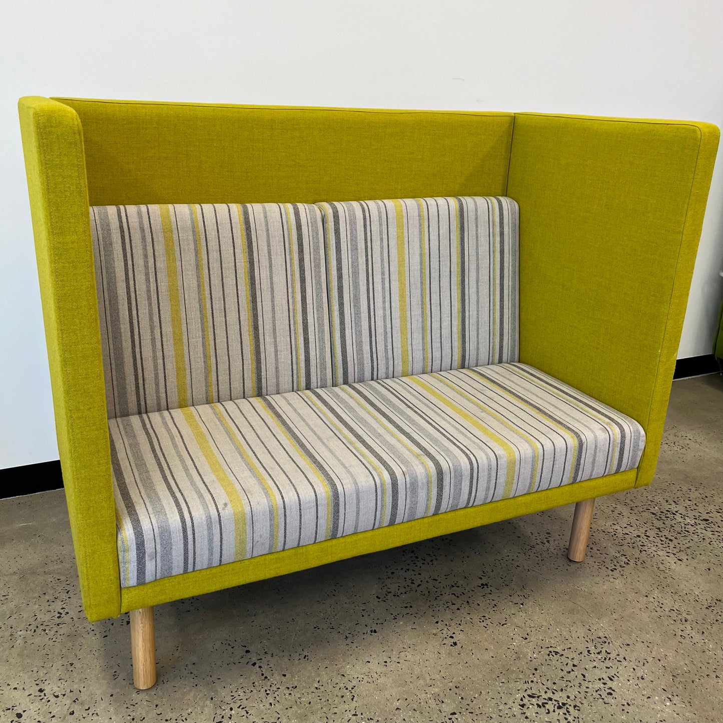 High Back 2 Seater Lounge Booth Yellow