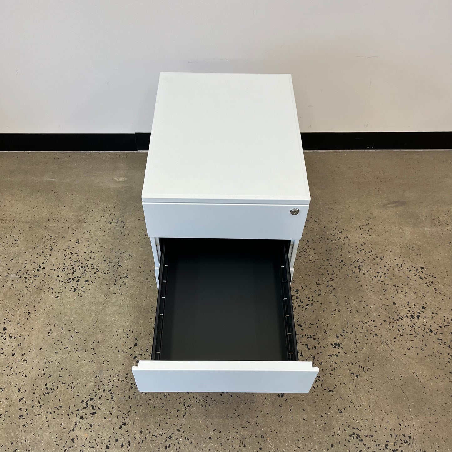 Pedestal 3 Drawers on Wheels Light Blue Grey
