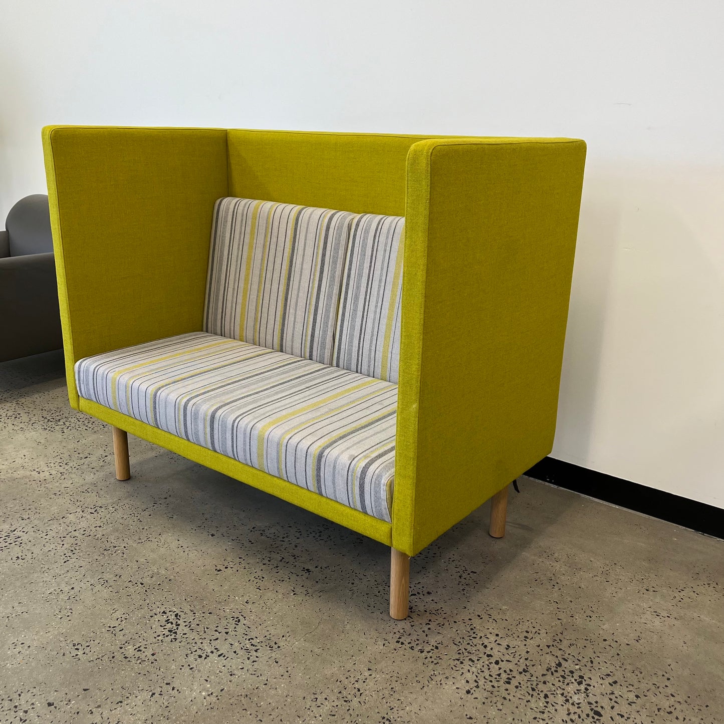 High Back 2 Seater Lounge Booth Yellow