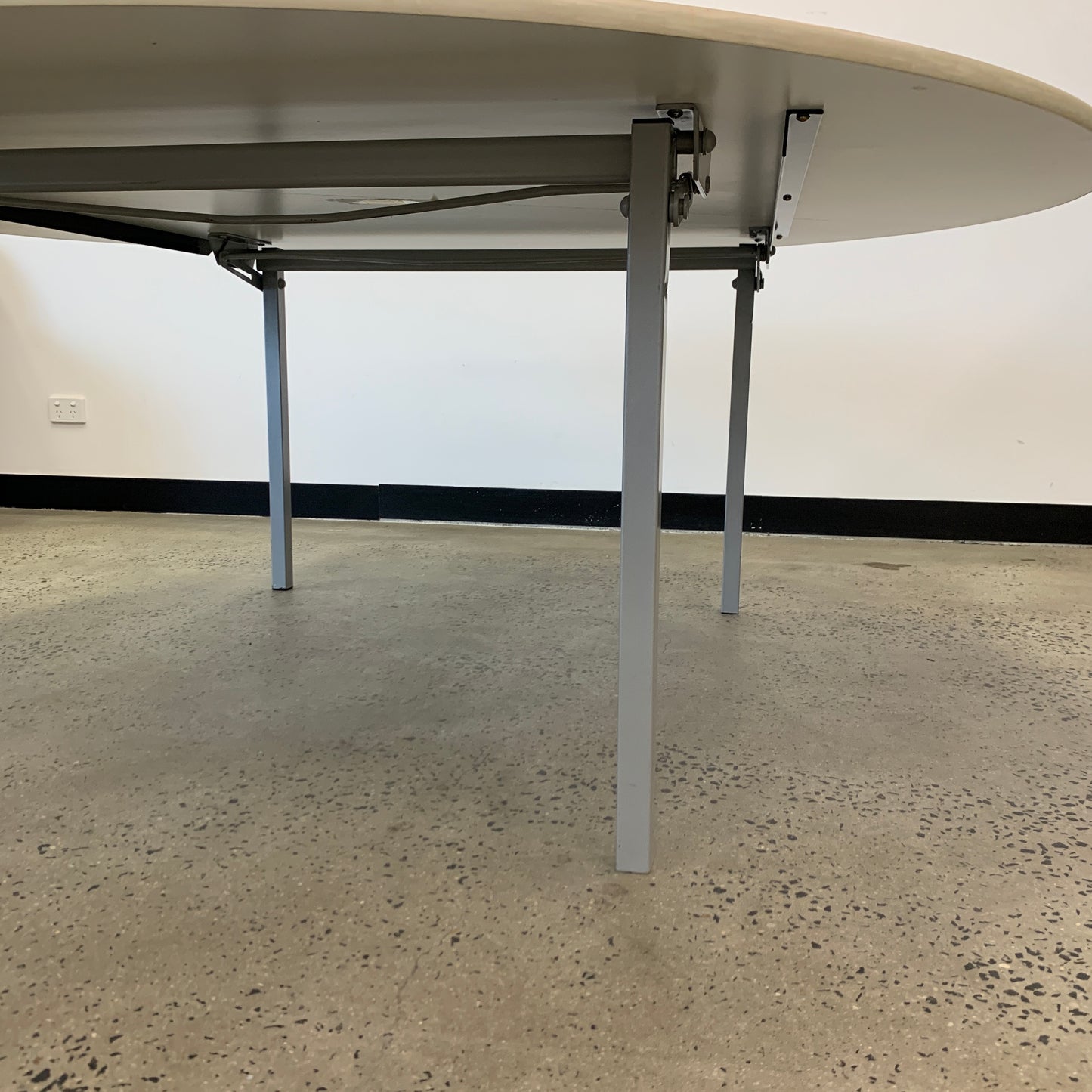 Sebel Large Folding Round Meeting Table White