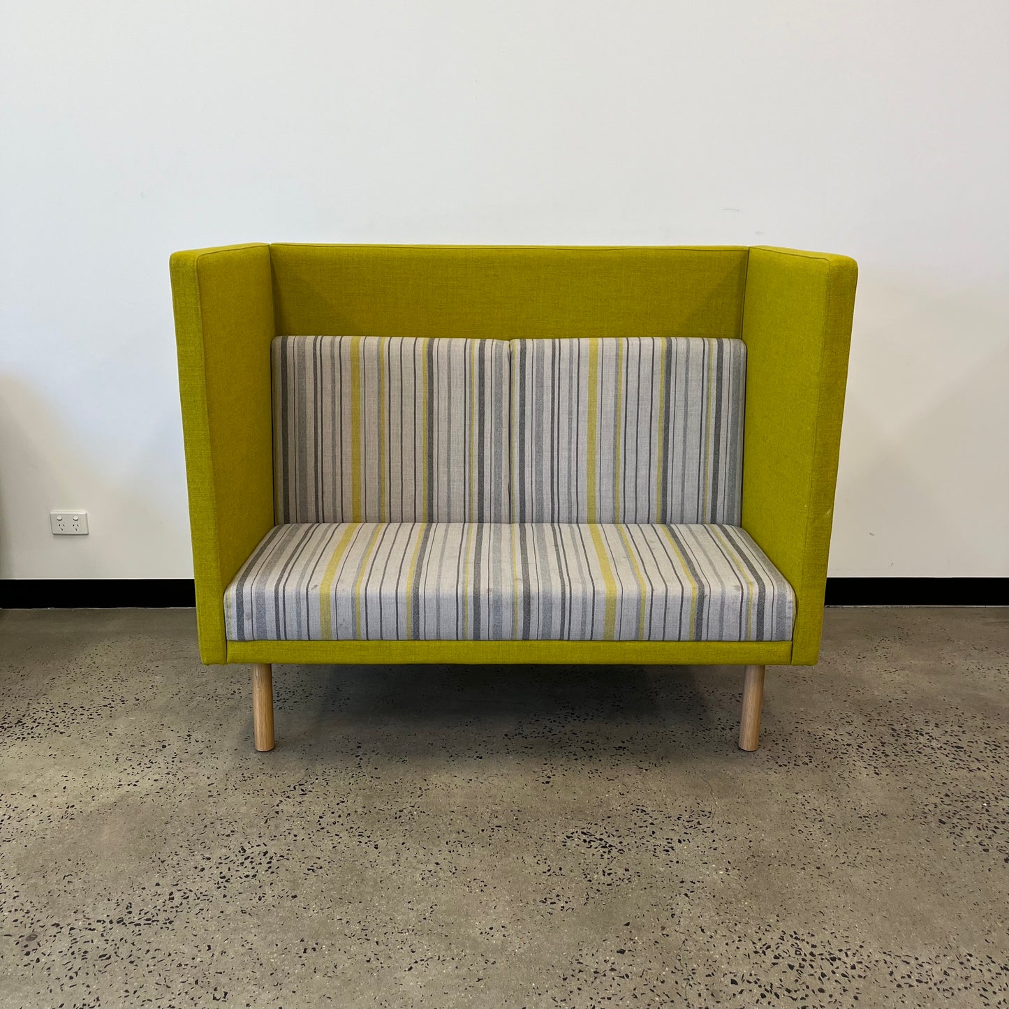 High Back 2 Seater Lounge Booth Yellow