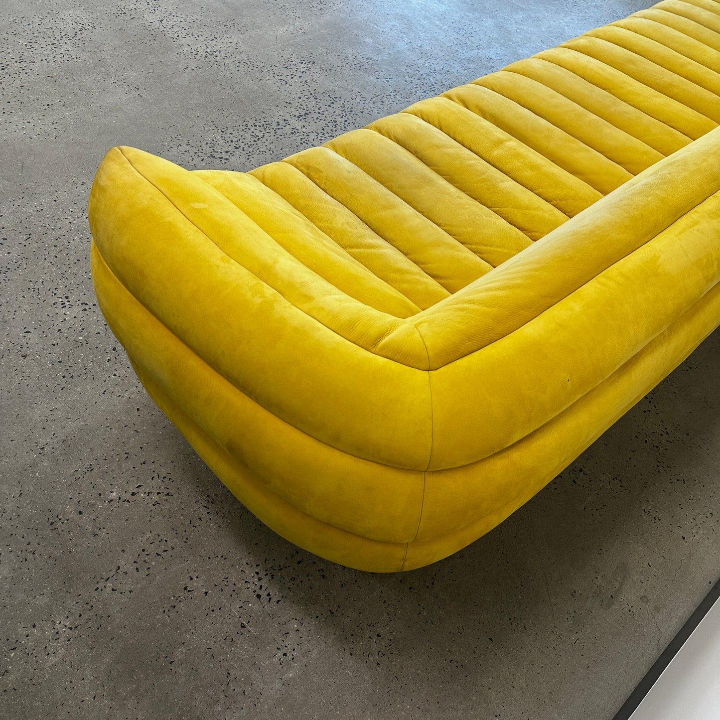 Baxter Tactile Yellow Leather Sofa
