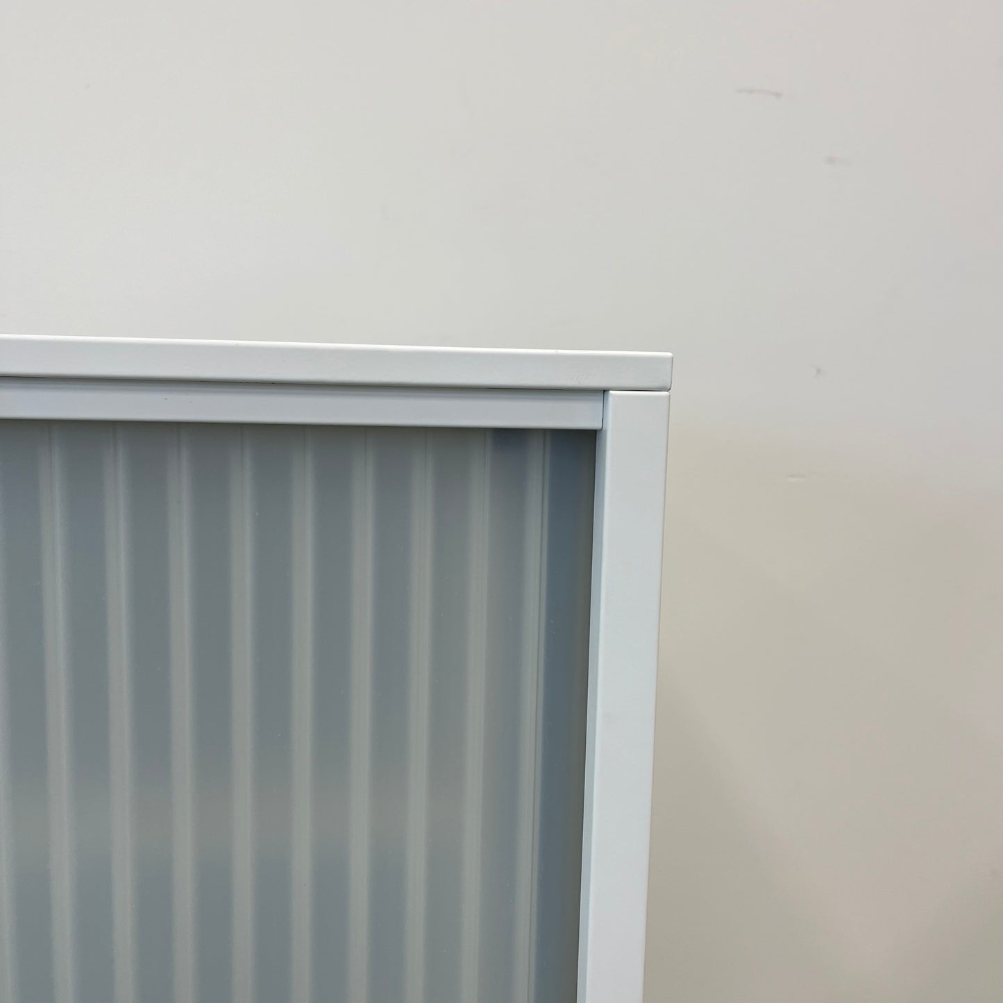 White Tambour Concertina Unit with Shelving