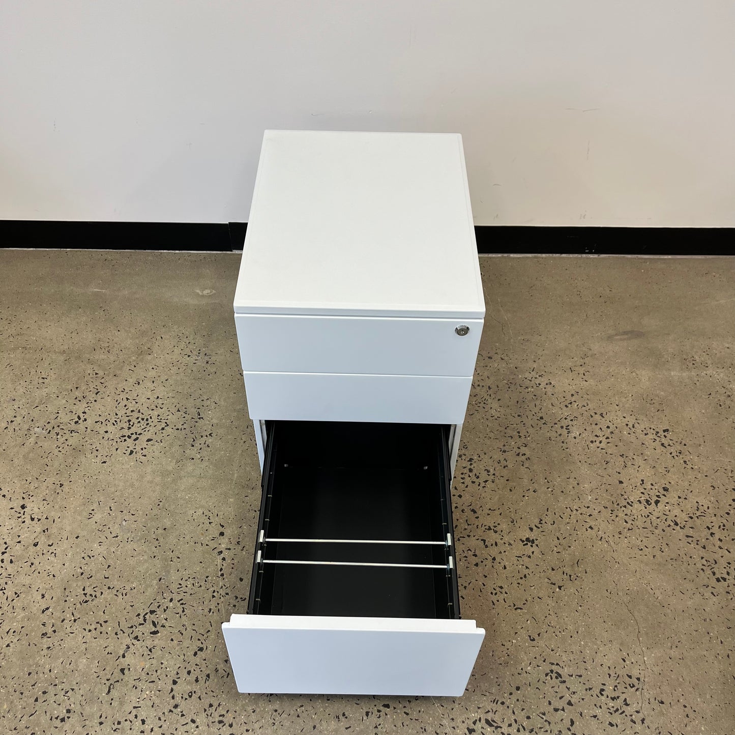 Pedestal 3 Drawers on Wheels Light Blue Grey