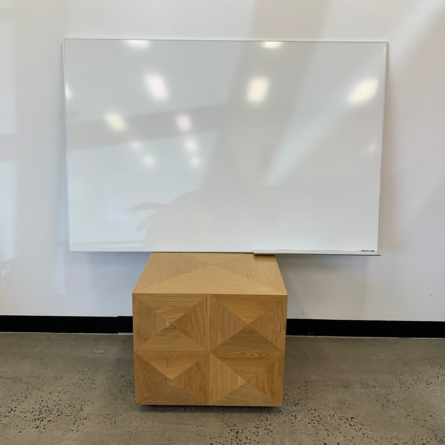 Slimline Magnetic Whiteboard with Shelf Medium