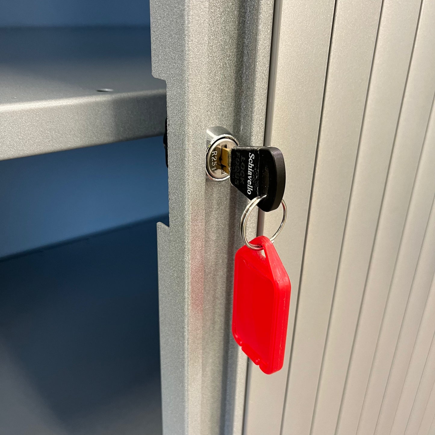 Schiavello Large Tambour Grey with Keys