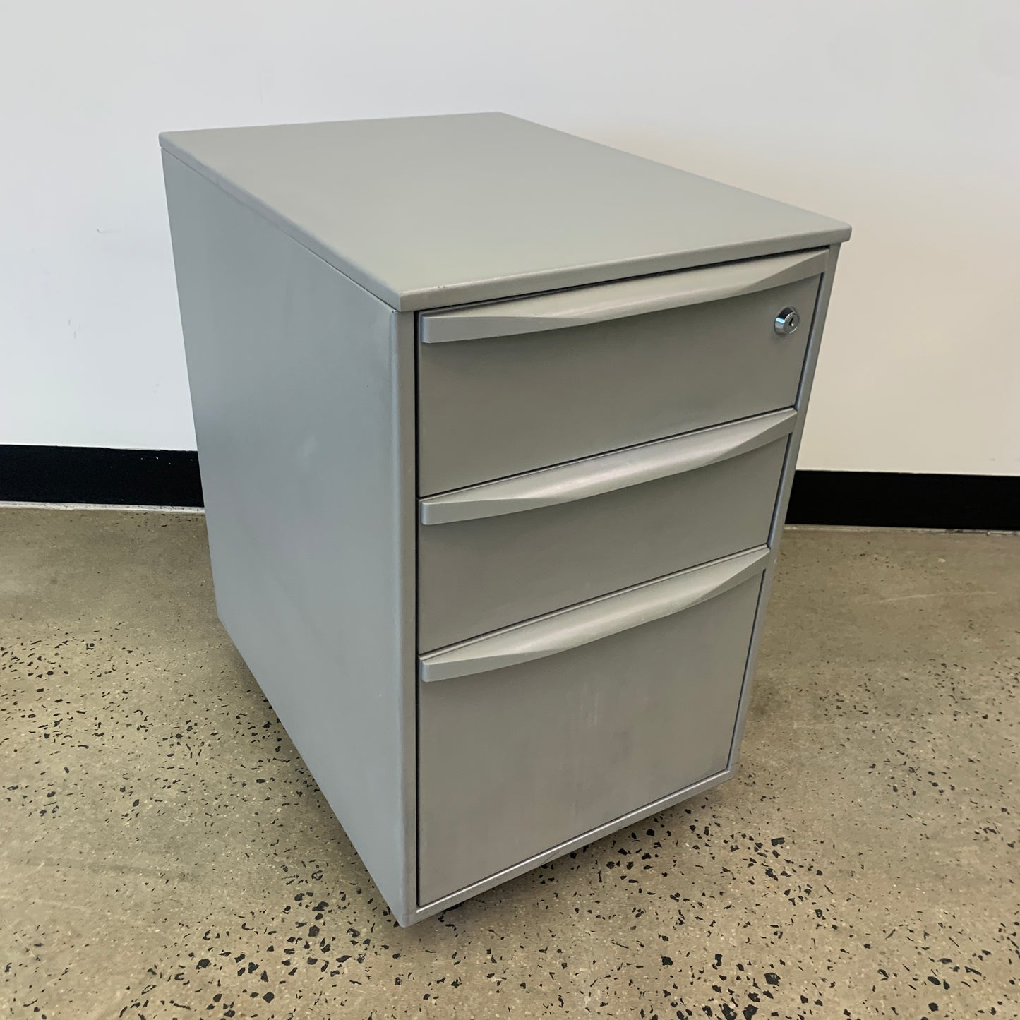 Grey Pedestal Drawers Metal