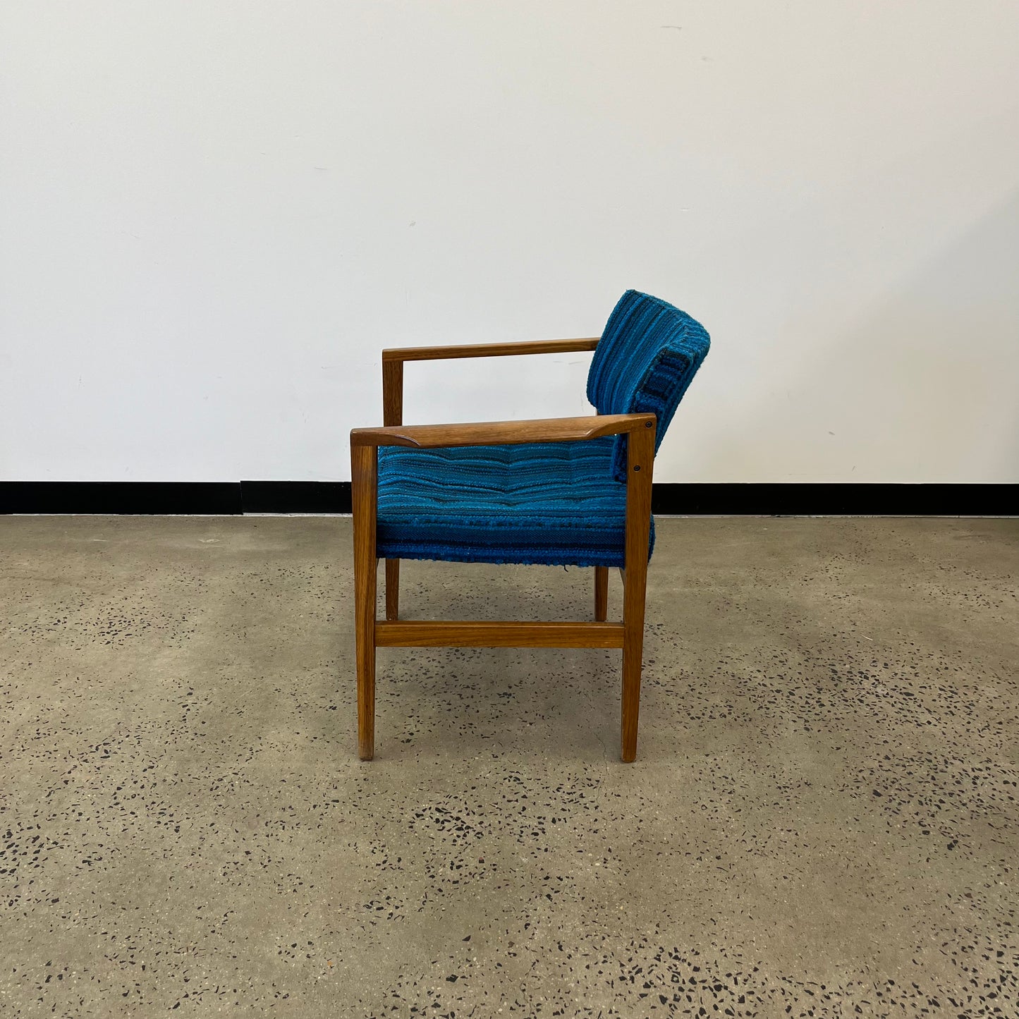 TH Brown Rosewood Carver Chair Mid Century