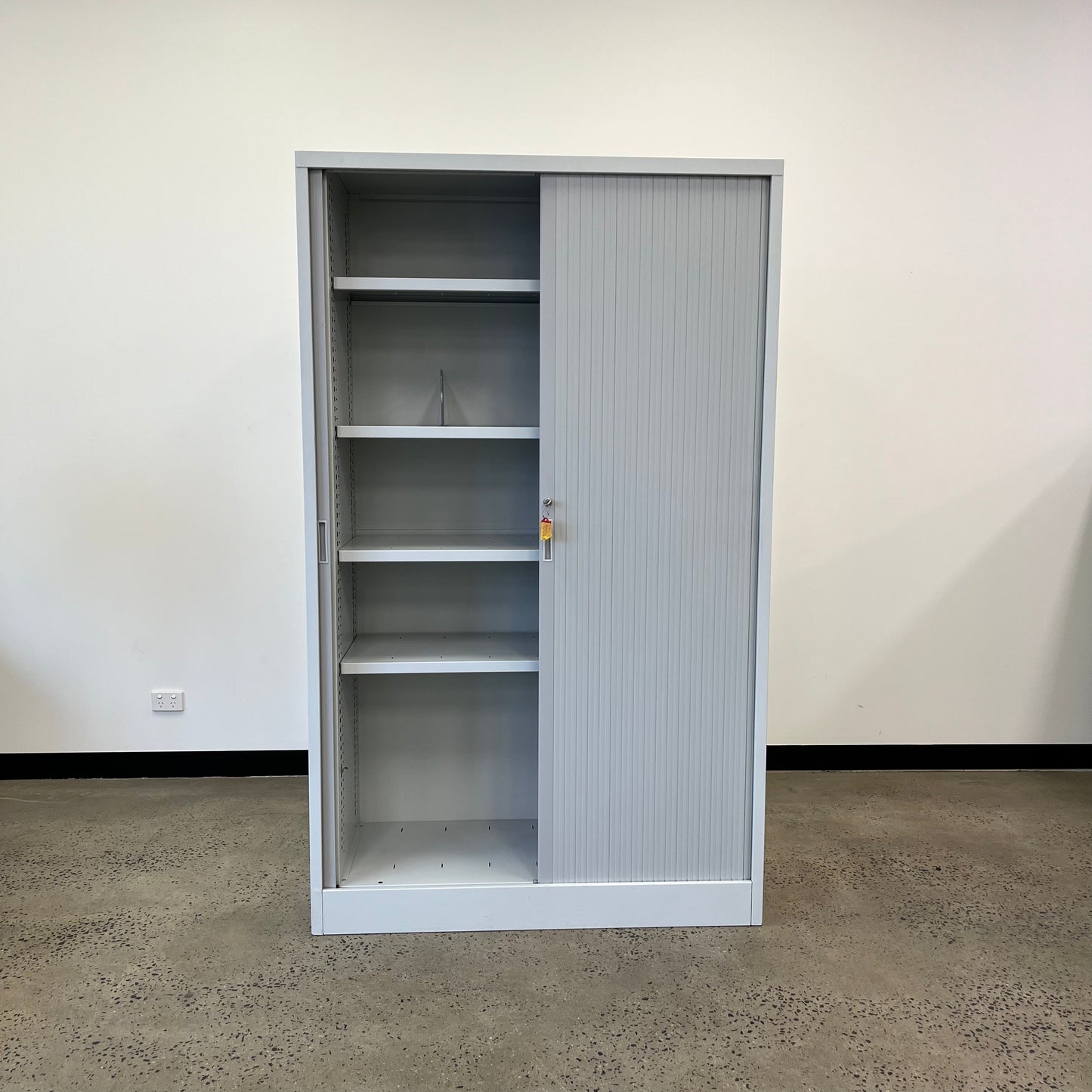 Large Tambour Cabinet with Keys