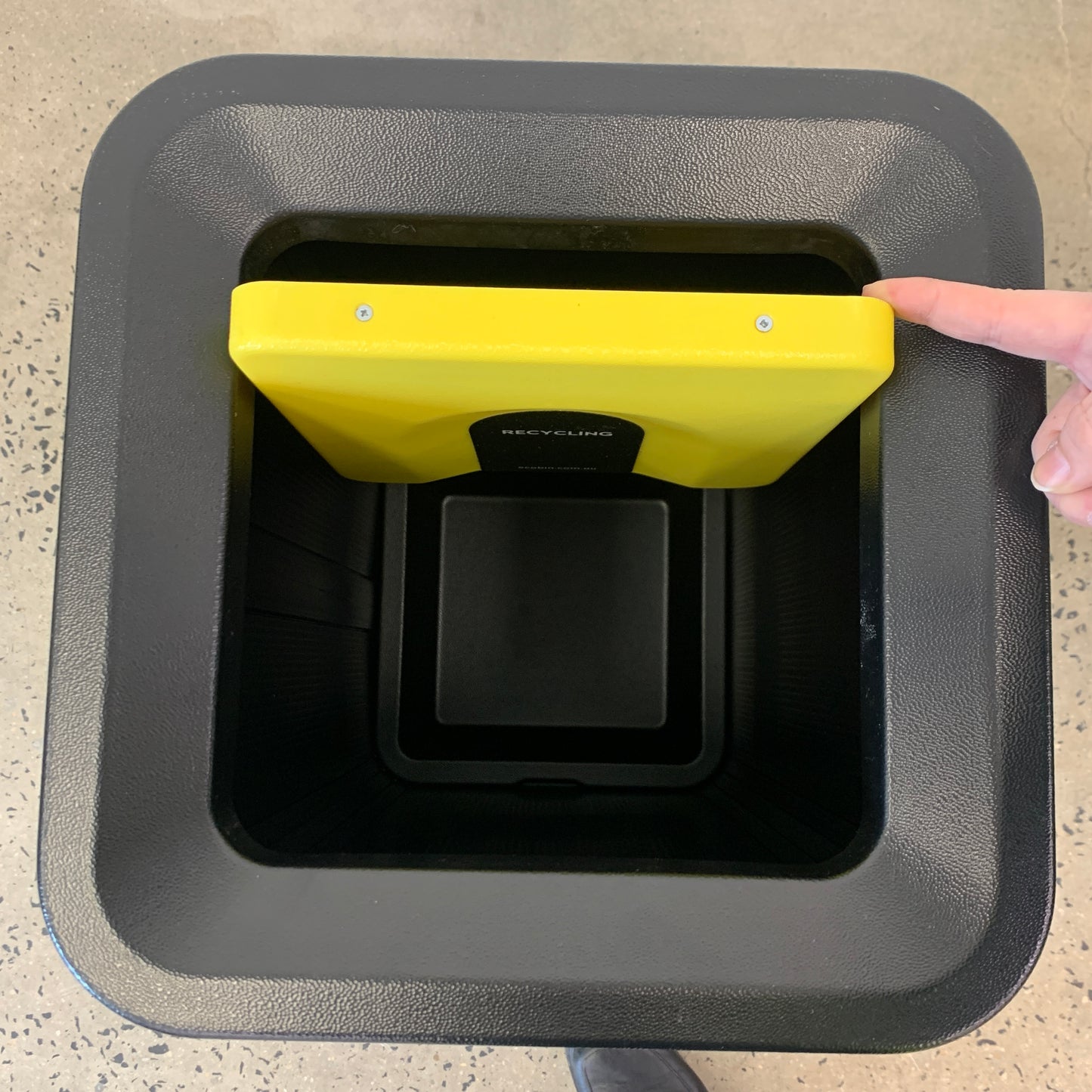 Ecobin Mixed Recycling Bin 'Recycling' Yellow