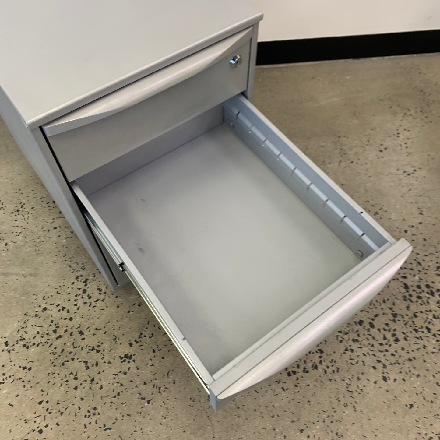 Grey Pedestal Drawers Metal
