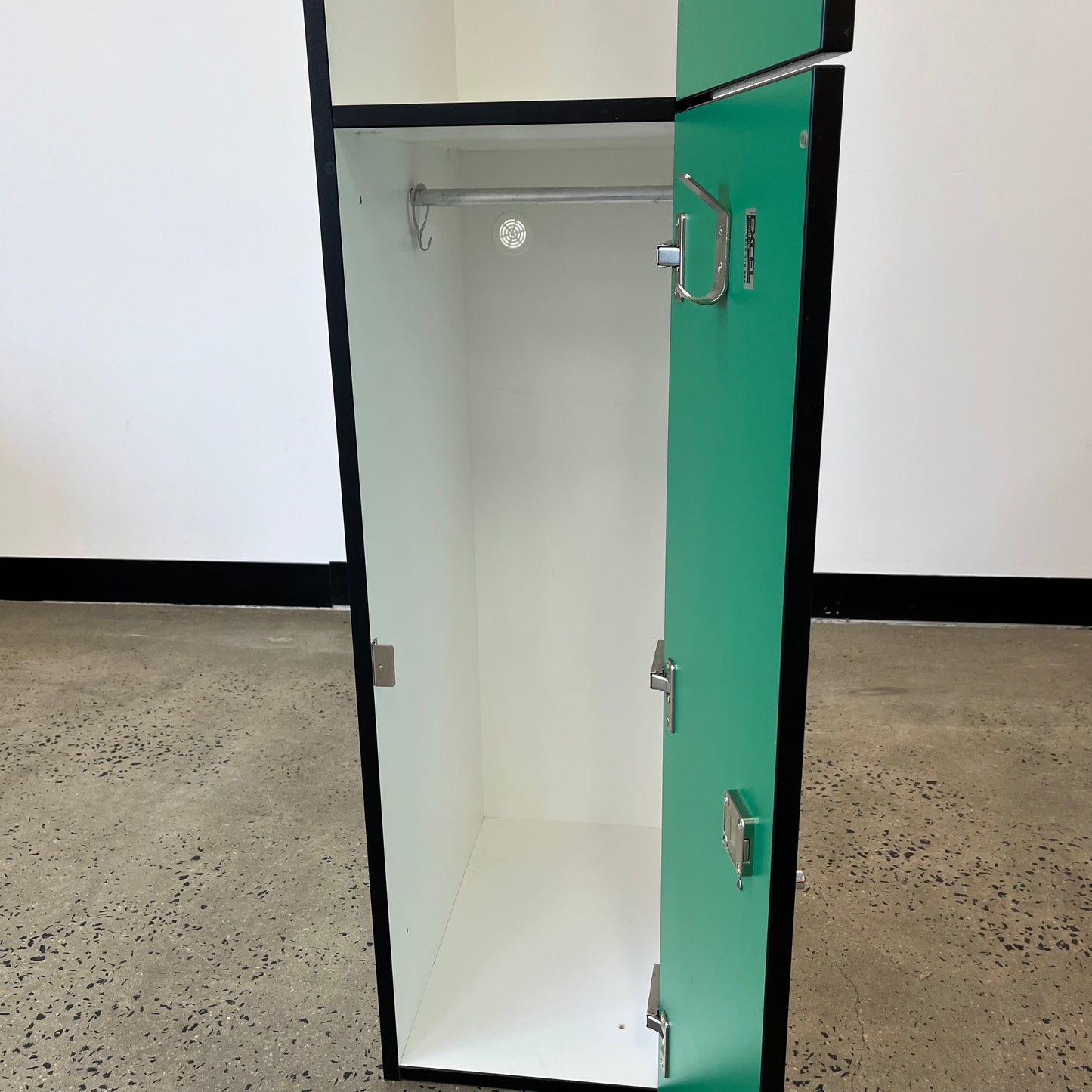 Green Melamine 2 Door Single Bay Locker