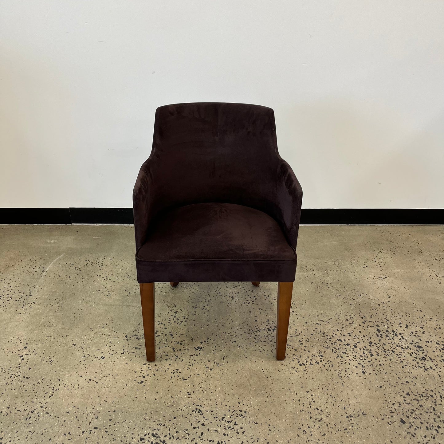 Contemporary Norman + Quaine Black Fabric Upholstered Tub Chairs