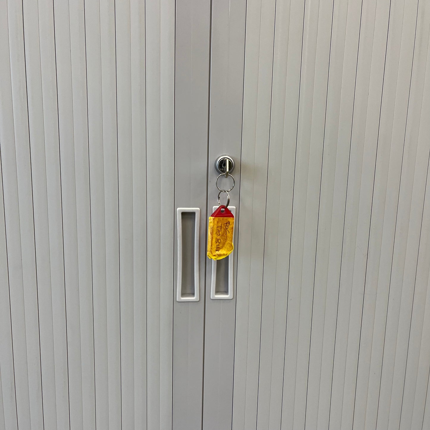 Large Tambour Cabinet with Keys