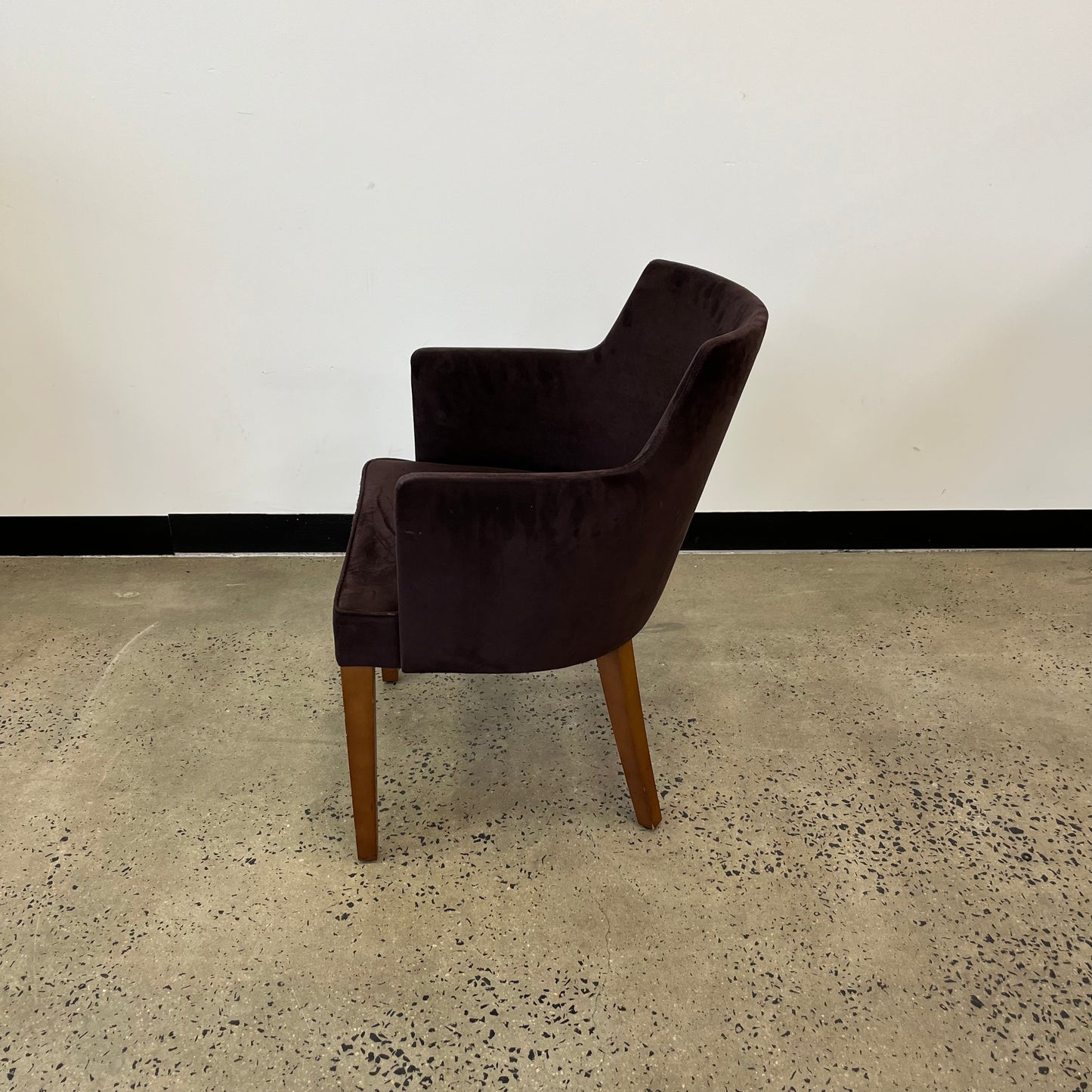 Contemporary Norman + Quaine Black Fabric Upholstered Tub Chairs