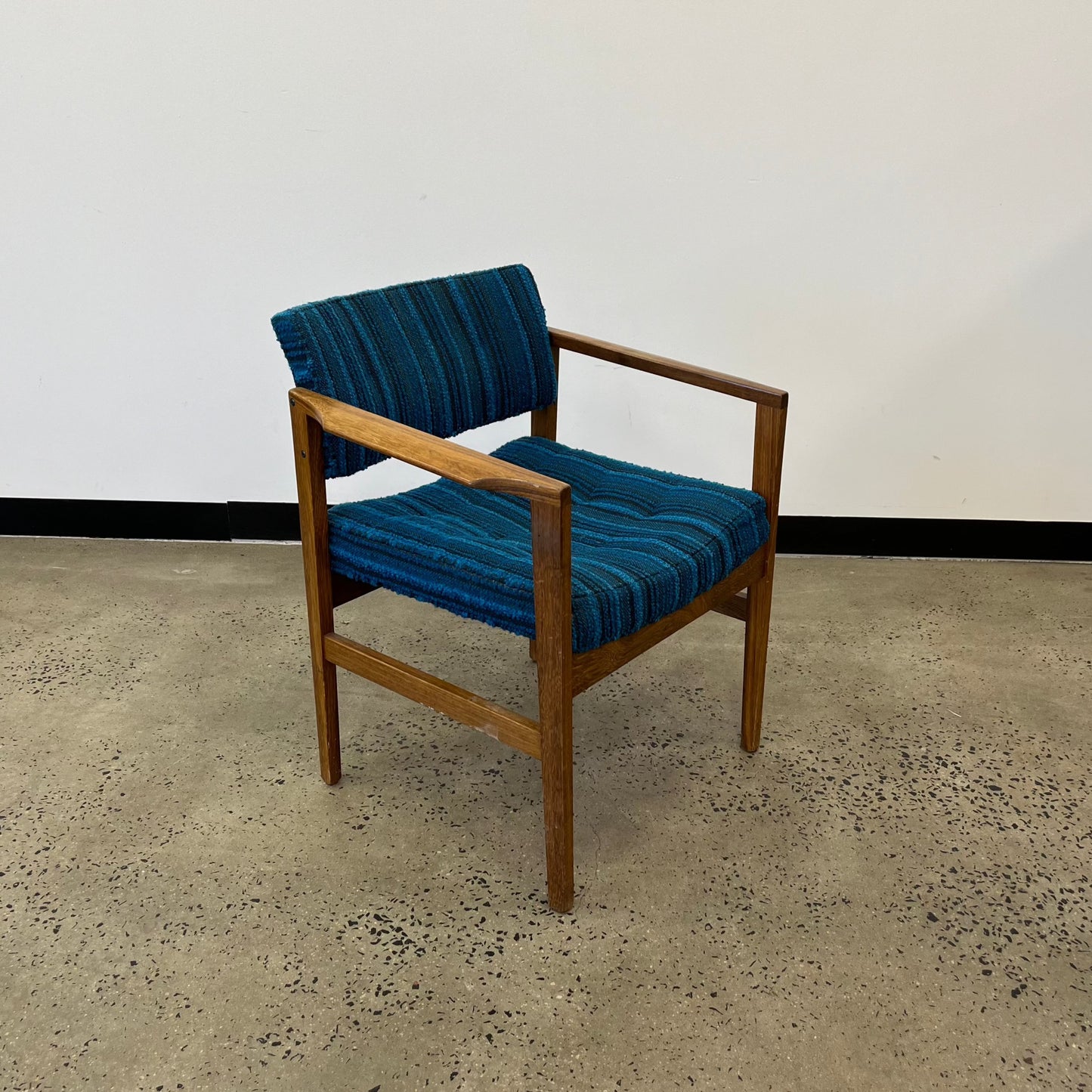 TH Brown Rosewood Carver Chair Mid Century