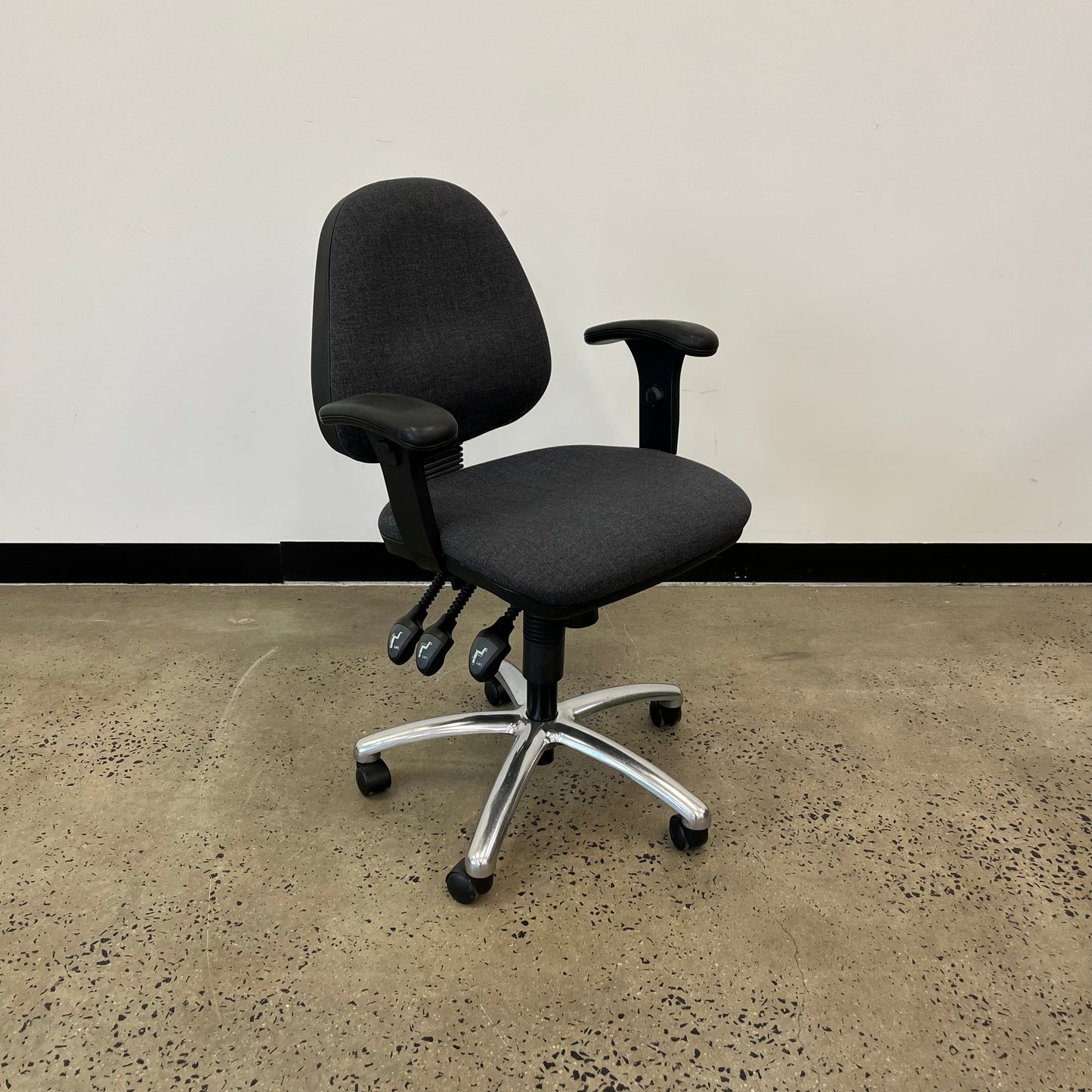 Rosier Delta Plus Charcoal Office Task Chair