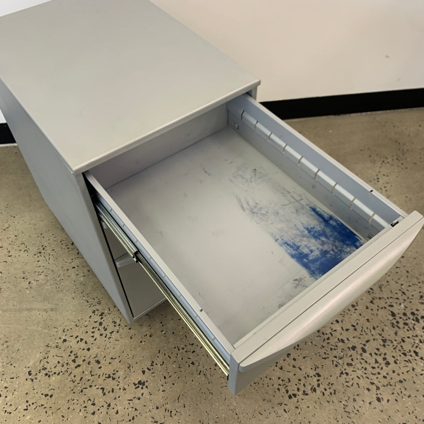 Grey Pedestal Drawers Metal