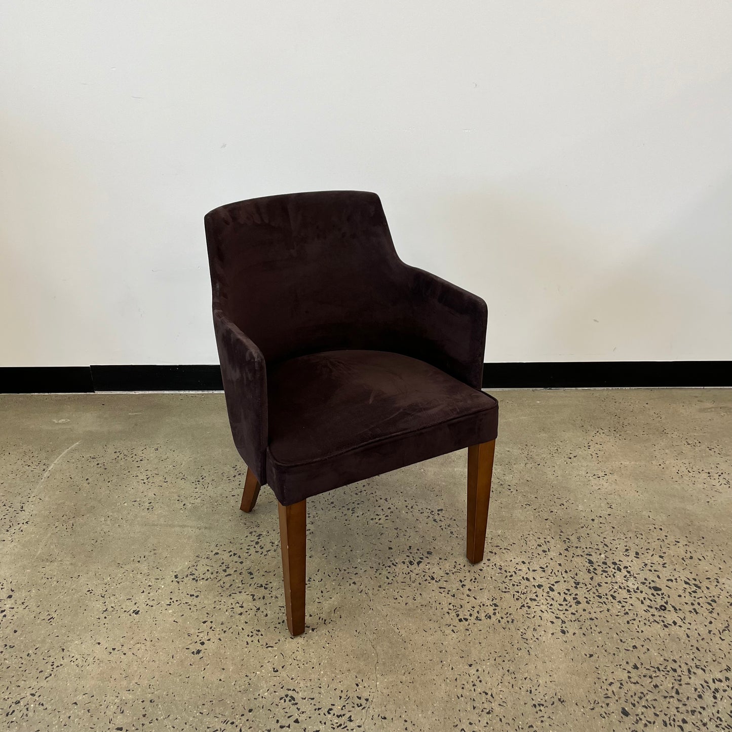 Contemporary Norman + Quaine Black Fabric Upholstered Tub Chairs
