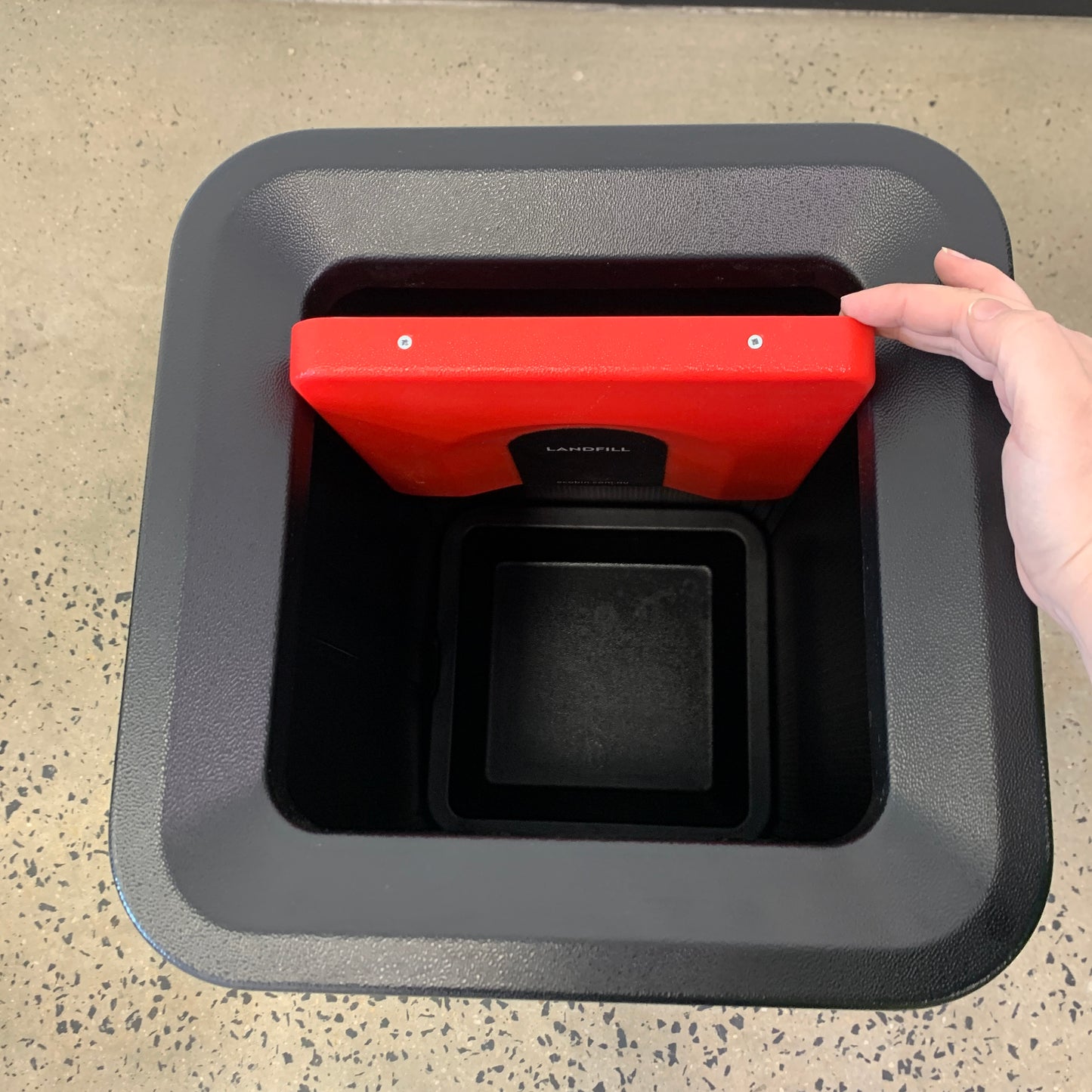EcoBin Mixed Recycling Bin 'Landfill' Red