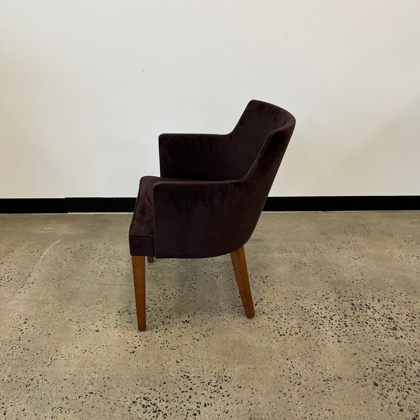 Contemporary Norman + Quaine Black Fabric Upholstered Tub Chairs
