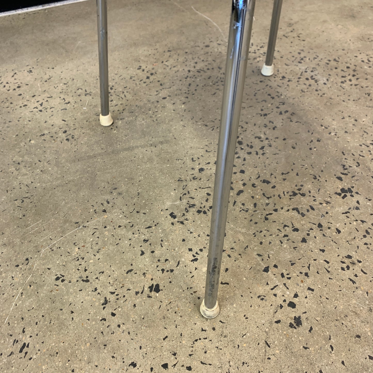 Grey Tweed and Chrome Chair