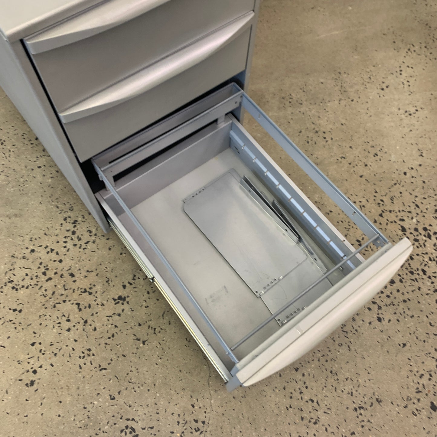 Grey Pedestal Drawers Metal