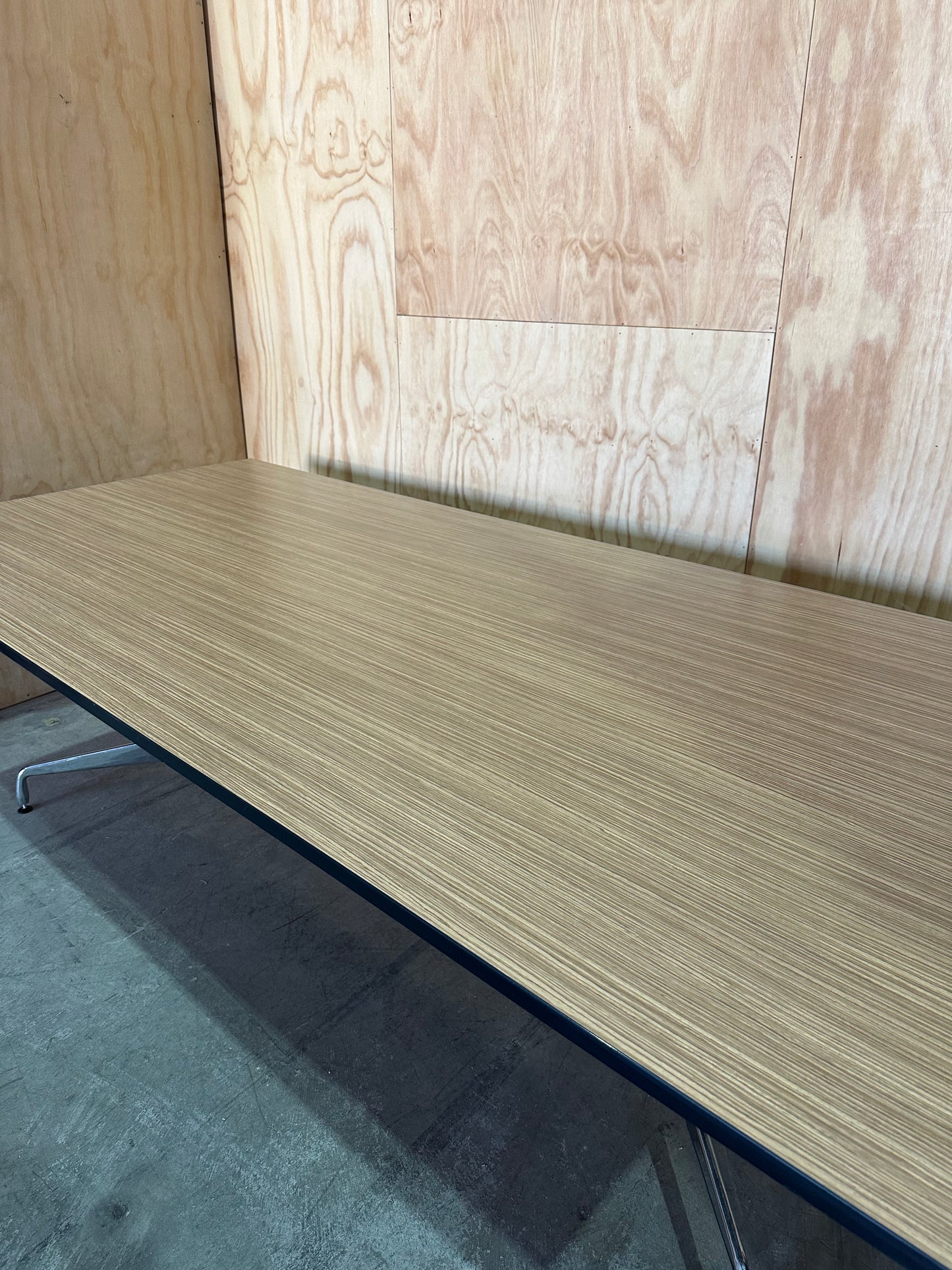 Large Boardroom Table on Original Herman Miller Segment Table Base