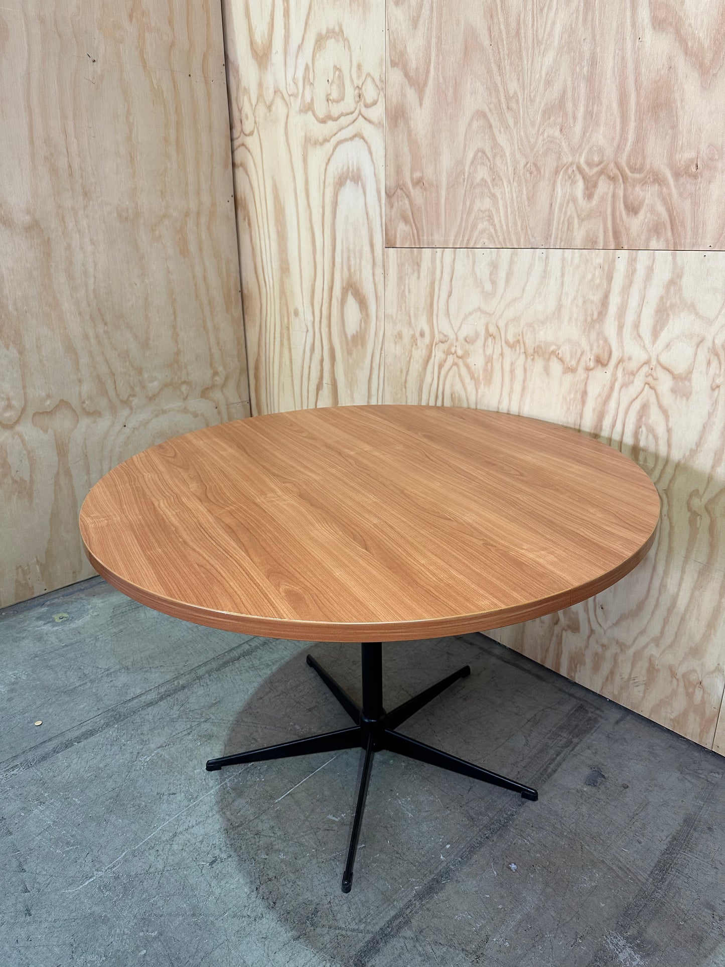 Timber Veneer Coffee Table on 5 Star Base