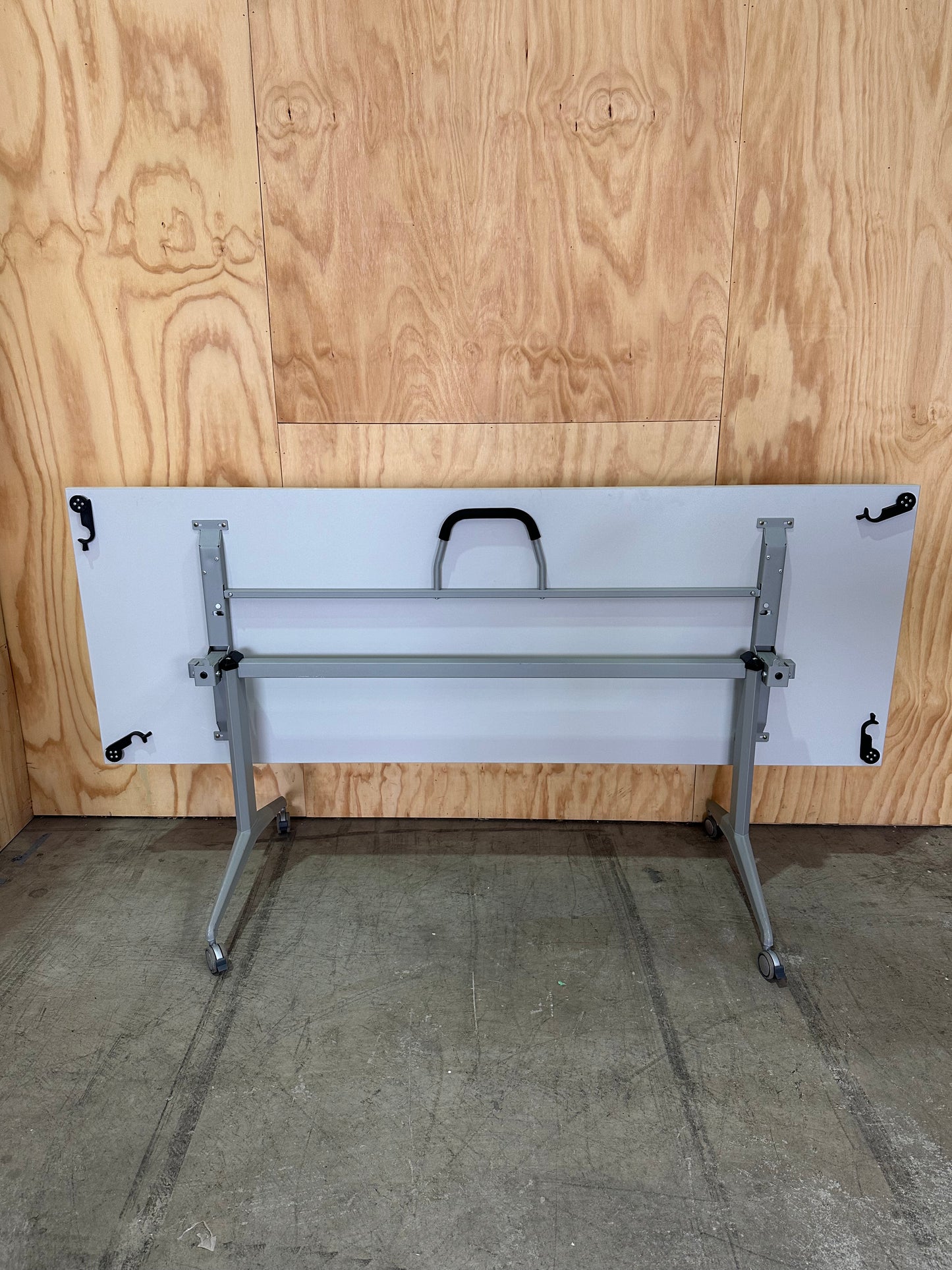 White Flip Desk on Castors