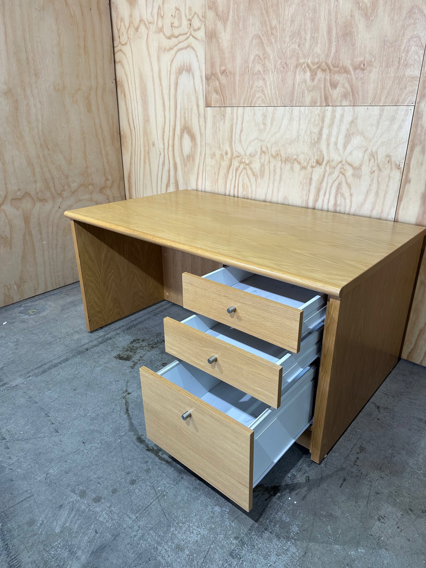Timber Desk and Drawers