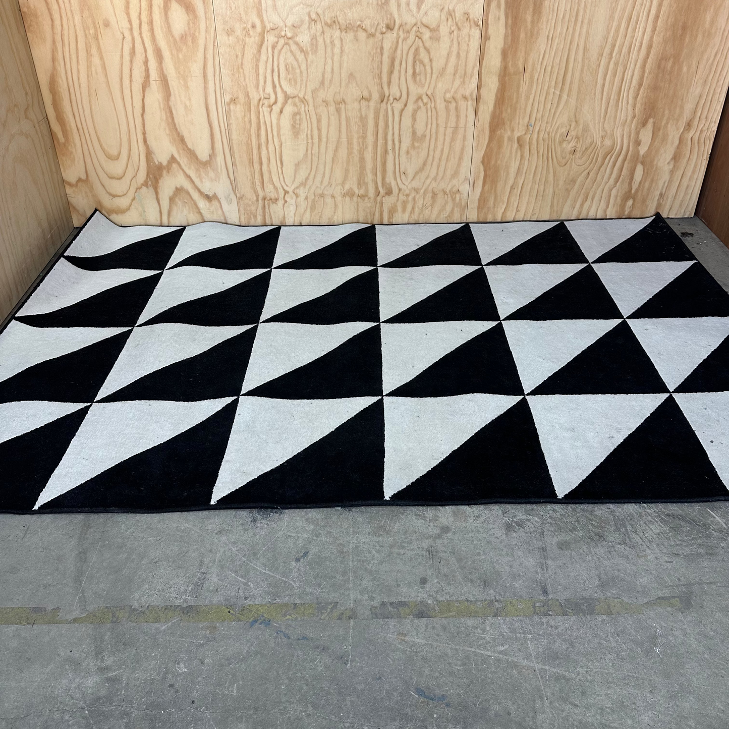 Ikea 'SILLERUP' Geometric triangular pattern rug by Synnove Mork