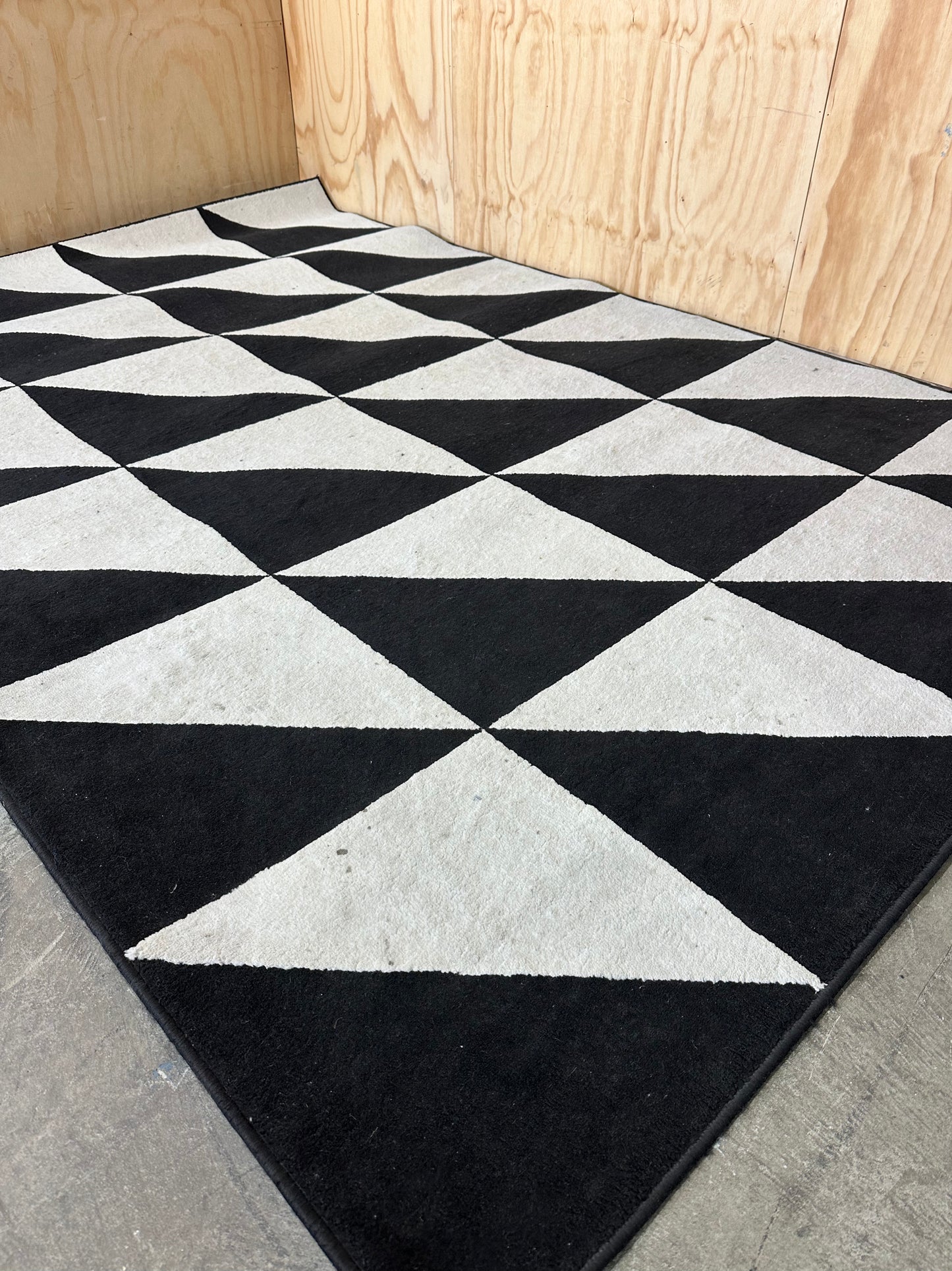 Ikea 'SILLERUP' Geometric triangular pattern rug by Synnove Mork