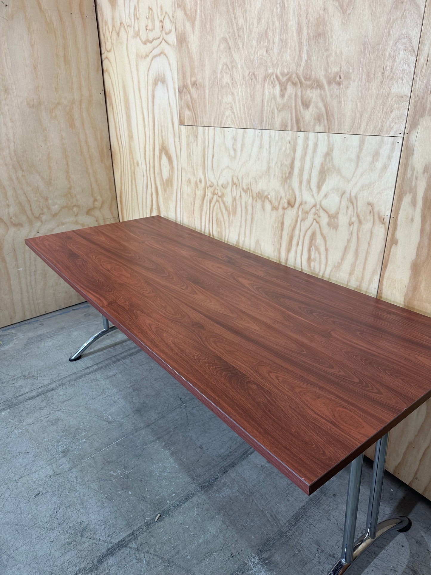 Timber trestle folding table