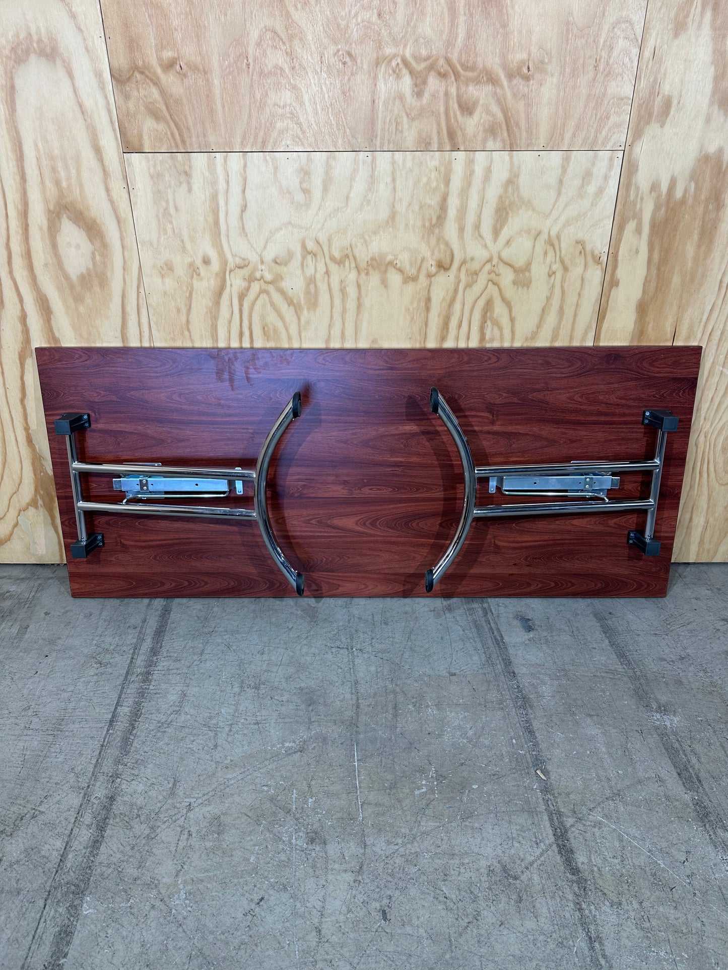 Timber trestle folding table