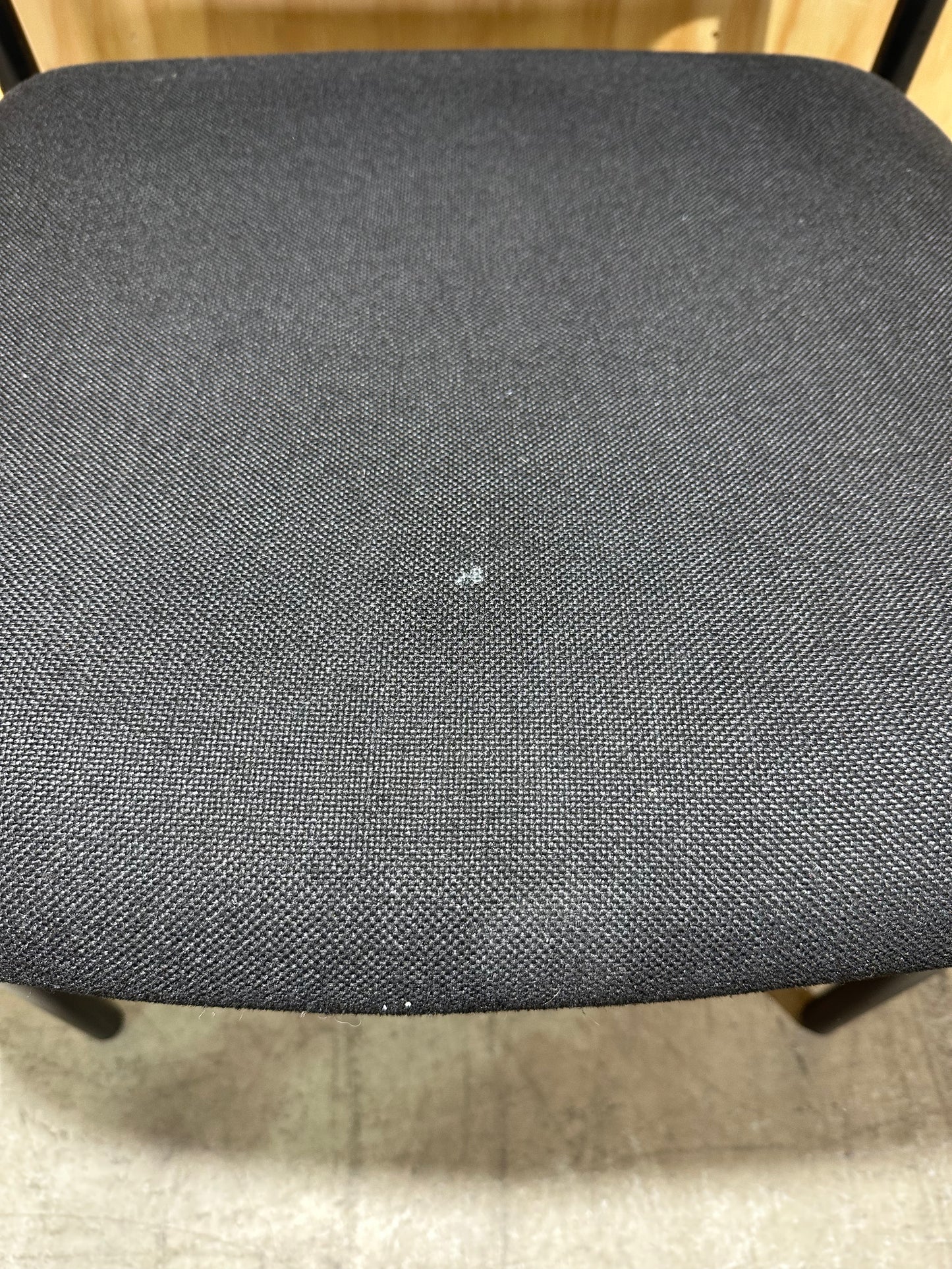 Black fabric waiting room chair